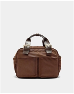 Сумка-трансформер в стиле «тоут» с несколькими карманами и застежкой на молнии, однотонная, коричневый Parfois