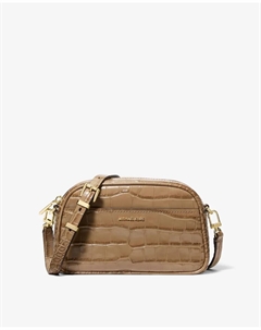 Женская сумка через плечо Jet Set небольшого размера из кожи с тиснением под крокодила, карамельный Michael michael kors