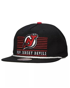 Мужская черная бейсболка New Jersey Devils Ascend Deadstock Snapback Mitchell and ness