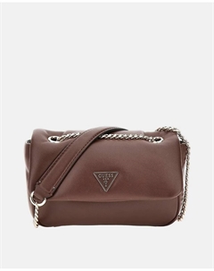 Мини-сумка через плечо с магнитным клапаном, коричневый Guess