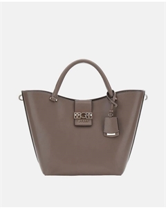 Сумка через плечо на молнии и магнитной застежке, светло-серый Guess