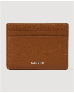 Мужской портмоне из зернистой кожи, коричневый Sandro