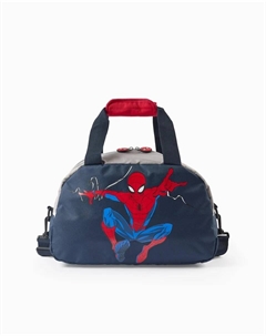 Детская спортивная сумка с мотивом Человека-паука и съемным плечевым ремнем, синий/серый Zippy