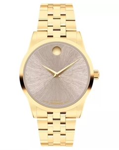 Женские часы Museum Classic Swiss Automatic с желтым PVD-покрытием, 33 мм Movado