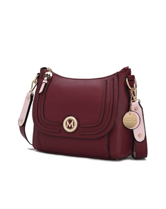 Сумка кросс-боди Maggie из искусственной кожи, Wine-Blush Mkf collection by mia k.