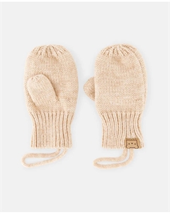 Вязаные детские варежки в рубчик, песочный Baby el corte inglés