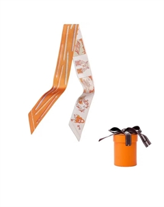 HERMES Шёлковый шёлковый шарф унисекс жёлтый, Yellow Hermès