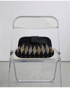 Женская сумка с бусинами и металлическим ремешком, черный Scalpers