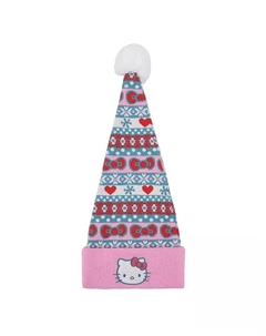 Мужская праздничная шапка Санты с узором, розовый Hello kitty