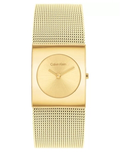 Женские часы Pulse Gold-Tone из нержавеющей стали с сетчатым браслетом, 26.40 мм Calvin klein