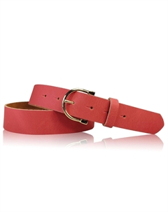 Кожаный ремень, красный Fronhofer