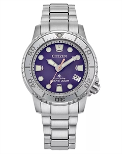 Женские часы Promaster Sea Dive 4 на стальном браслете серебристого цвета, 36,5 мм Citizen