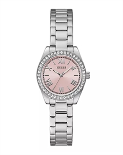 Женские аналоговые часы со стальным серебристым корпусом, 30 мм Guess