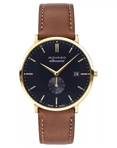 Мужские часы Heritage Tan на кожаном ремешке, 40 мм Movado