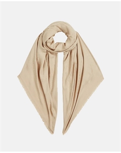 Шарф из модала кремового цвета с монограммой Tommy hilfiger