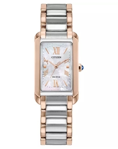 Женские классические часы Bianca с двухцветным браслетом из нержавеющей стали, 32.4 мм Citizen