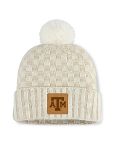 Вязаная шапка с помпоном Natural Texas AM Aggies Blaze Fanatics