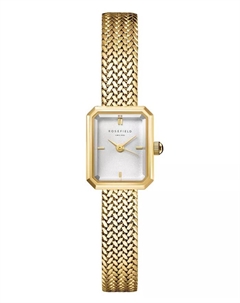 Миниатюрные женские часы-браслет Mini Octagon с золотистым покрытием из нержавеющей стали, диаметр 18.5 мм Rosefield
