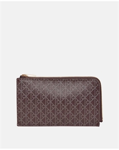 Картхолдер с монограммным принтом, бордовый Calvin klein