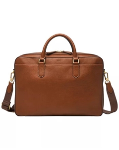 Мужской кожаный портфель Asher, коричневый Fossil