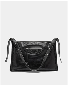 Сумка через плечо трансформер с эффектом состаривания и застежкой-молнией, гладкая, черный Parfois