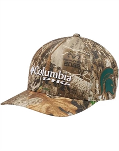 Мужская и женская кепка Realtree Camo Michigan State Spartans Mossy Oak Bottomland Flex Columbia