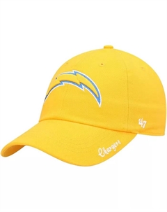 Женская регулируемая кепка Los Angeles Chargers Miata Clean Up Secondary Logo с золотистым оттенком '47 brand