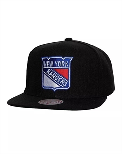 Мужская черная кепка Snapback New York Rangers Core Top Spot Spot, черный Mitchell and ness