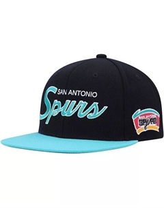 Мужская черная кепка Snapback San Antonio Spurs Hardwood Classics MVP Team Script 2.0 Mitchell and ness