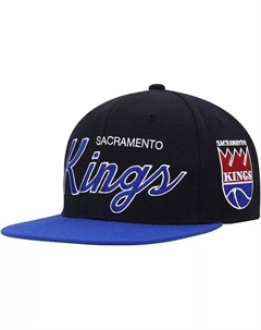Мужская черная бейсболка Sacramento Kings Hardwood Classics MVP Team Script 2.0 Snapback Mitchell and ness