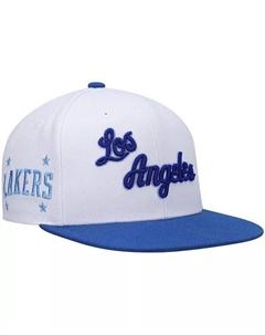 Мужская белая и королевская кепка Snapback Los Angeles Lakers из твердой древесины Classics, мультиколор Mitchell and ness