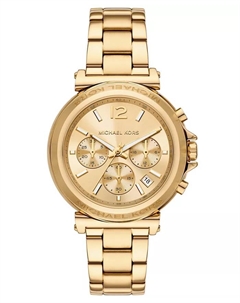 Женские часы Maren Chronograph с золотистым корпусом из нержавеющей стали, 40 мм Michael kors