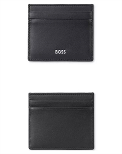 Мужской кожаный картхолдер Randy, черный Hugo boss