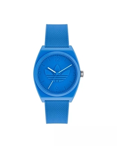 Унисекс-часы Three Hand Project с синим ремешком из смолы, 38 мм Adidas