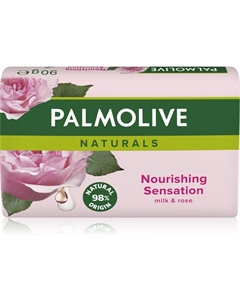 Натуральное молочно-розовое мыло с ароматом розы, 90 гр Palmolive