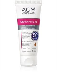 Dépiwhite m тонирующий защитный крем spf 50+, natural tint 40 мл Acm