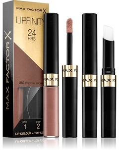 Стойкая помада Lipfinity с бальзамом, atspalvis 350 essential brown 4,2 гр Max factor