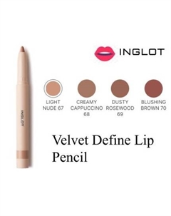 Карандаш для губ Velvet Creamy Define Lip Pencil Lip Makeup Lip Liner & Lipstick Inglot