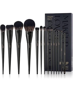 Набор кистей для макияжа 14pcs Black Kabuki Foundation Jessup