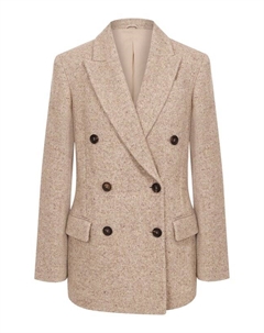 Жакет из шерсти и шелка Brunello cucinelli