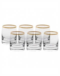 Набор стопок Pavo отводка золото 60 мл 6 шт Crystalite bohemia