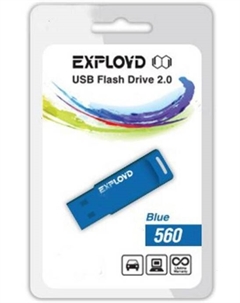Накопитель USB 2.0 16GB 560 синий Exployd