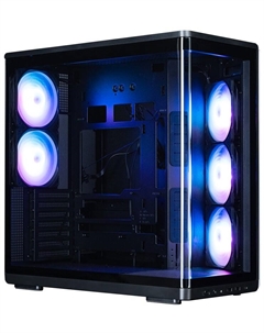 Корпус ATX P60 Black без БП, боковая панель из закалённого стекла, 2*USB 3.0, USB Type-C Zalman