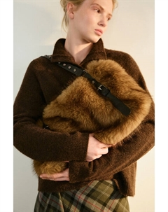 Сумка на плечо с отделкой под мех Befree