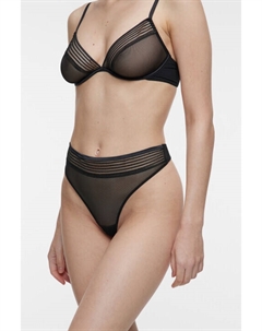 Трусики-стринги высокие сетчатые с сатиновой отделкой Befree