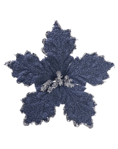 Растение искусственное Цветок 21см темно-синее полиэстер, металл Maxijoy