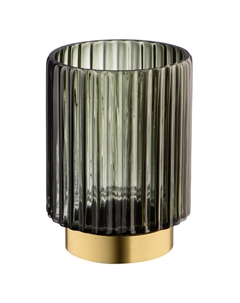 Ваза ВЕЩИЦЫ 18см рельеф стекло золотой, серый Нет марки