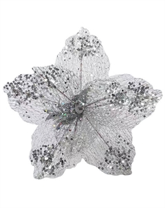 Растение искусственное Цветок 23см серебряное полиэстер, металл Maxijoy