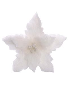 Растение искусственное Цветок 28см белое полиэстер, металл Maxijoy