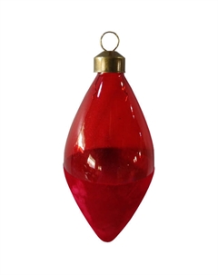 Подвеска 13см стекло красный Maxijoy